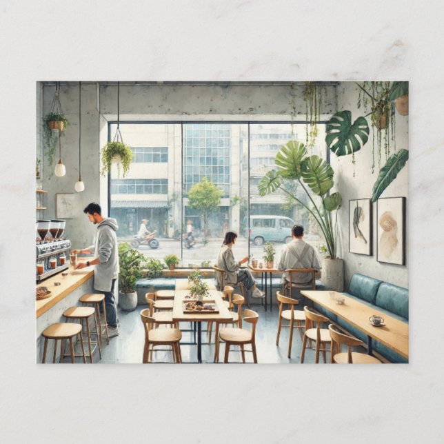 Cafe i Taipei Vykort (Framsida)