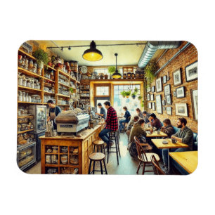 Cafe i Vancouver Mugg Magnet