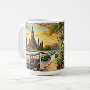 Cafe in Bangkok Thailand Wat Arun Kaffemugg