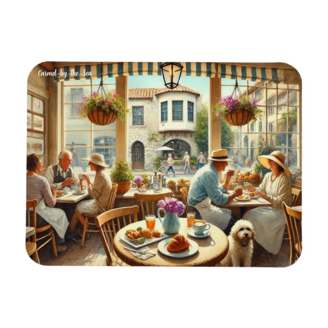 Cafe in Carmel by Sea Magnet (Horisontell)