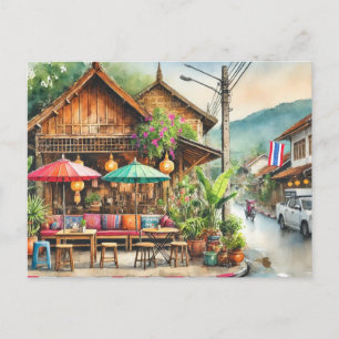 Cafe in Chiang Mai Vykort