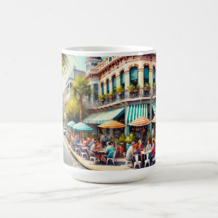 Cafe in Galveston Texas Kaffemugg