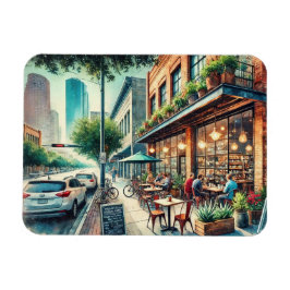 Cafe in Houston Texas Magnet