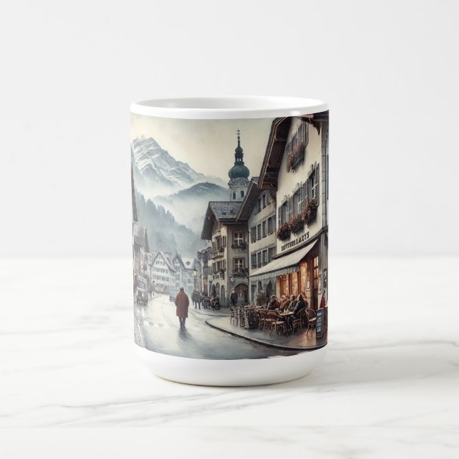 Cafe in Interlaken Schweiz Kaffemugg (Center)