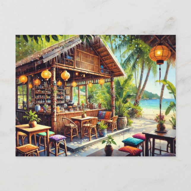Cafe in Koh Samui Vykort (Framsida)
