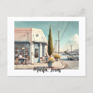 Cafe in Marfa Texas Vykort