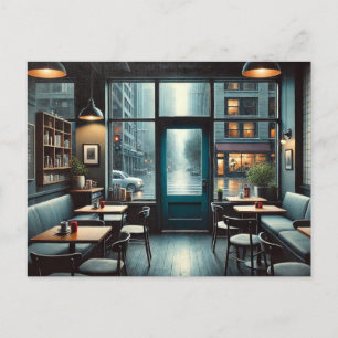 Cafe in Rainy Seattle Vykort