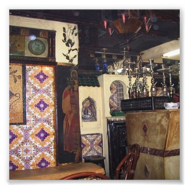 cafe in tunis fototryck (Framsidan)