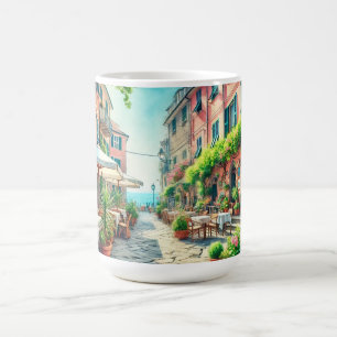 Cafe in Vernazza Italien Kaffemugg
