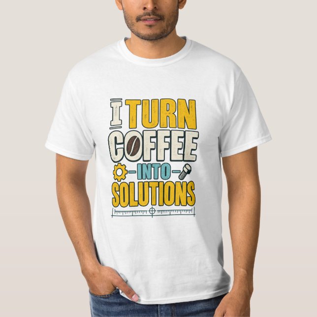 Café Into Solutions Söt kaffe-tee T Shirt (Framsida)