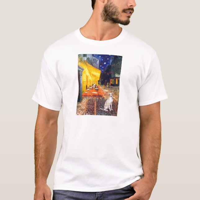 Cafe -Italiensk Mops 5 Tee Shirt (Framsida)