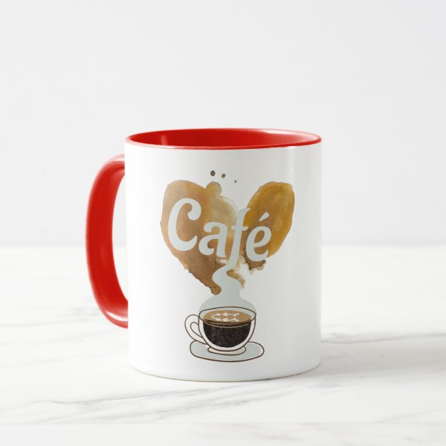Café - Kaffeälskare Mugg (Framsida vänster)