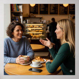 Cafe-konversation Poster