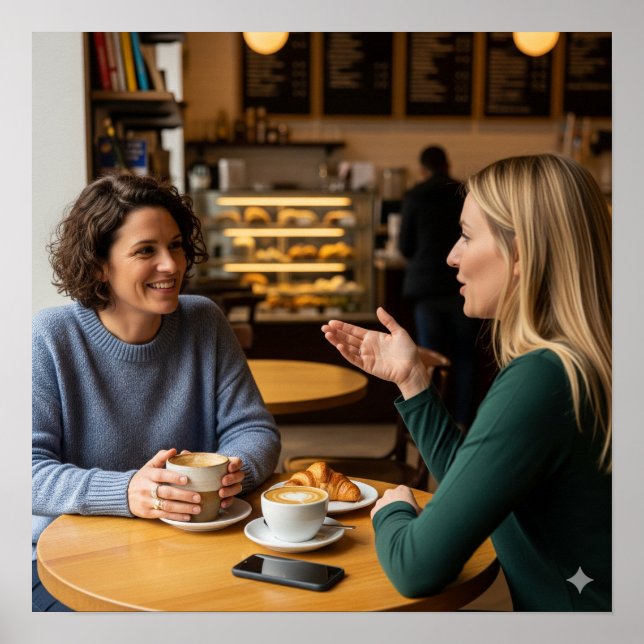 Cafe-konversation Poster (Framsidan)