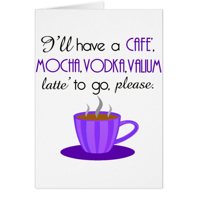 Cafe Latte Hälsningskort (Framsidan)
