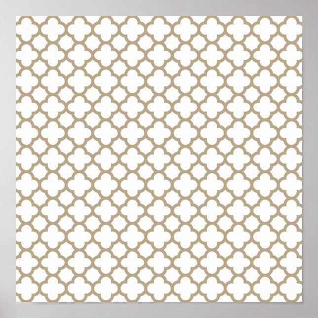 Cafe Latte Quatrefoil Poster (Framsidan)