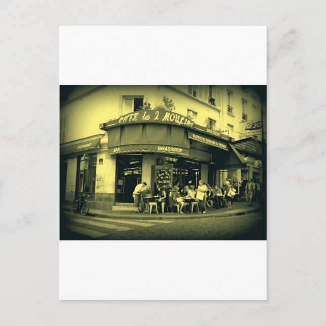 Café Le Deux Moulain Vykort (Framsida)
