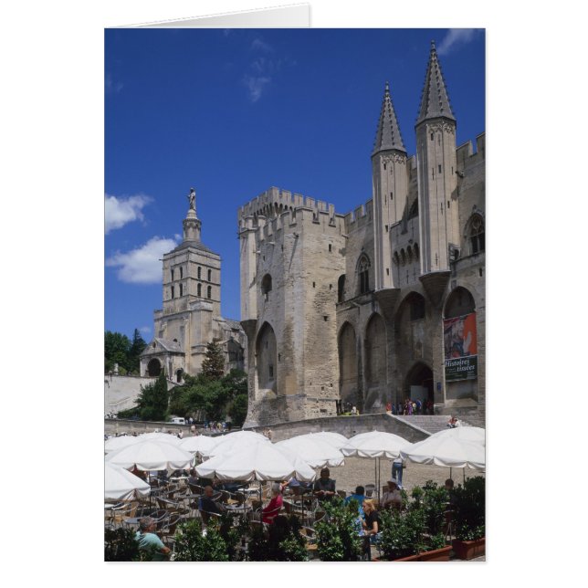 Cafe, Le Palais des Papes, Avignon, Vaucluse, Hälsningskort (Framsidan)