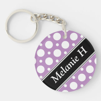 Cafe Lila Assorterad Polka Dot Acrylic Keychain