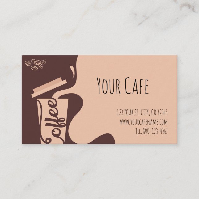 Cafe Loyalty Card Coffee Shop Lojalitetskort (Framsida)