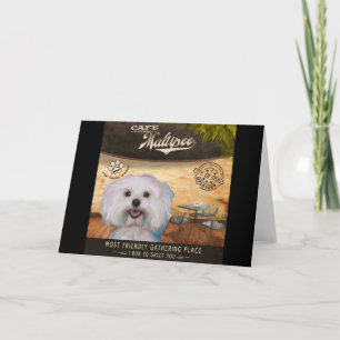 Cafe Maltipoo Helgkort