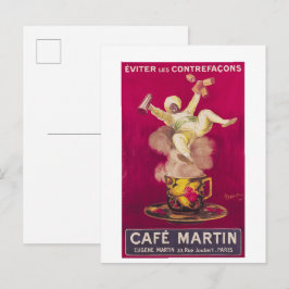Cafe Martin , 1921 Leonetto Cappiello Vykort