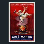 Cafe Martin Fransk Art Deco Vintage affisch 1921<br><div class="desc">Vintage konst deco-reklam poster från Frankrike. Publicerad 1921. Observera att våra poster är högkvalitativa reproduktioner baserade på professionell, mycket högupplösta skanningar av originalen. Vår processaa för manuell retuschering omfattar inte använda av filter som tar bort originaldetaljer eller struktur som du kommer att se i originalutskriften. Alla detaljer förblir intakta. Färg...</div>