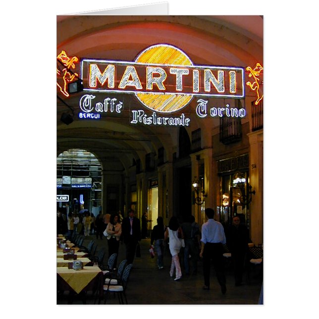 Cafe Martini Hälsningskort (Framsidan)