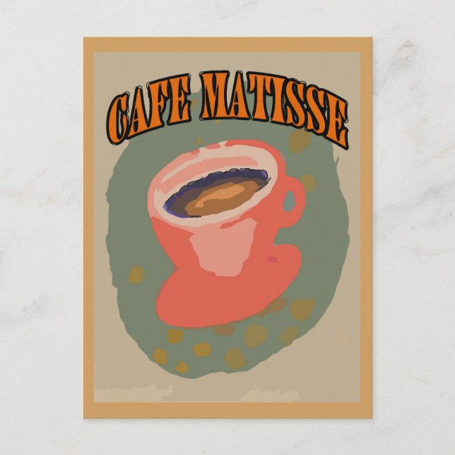Cafe Matisse Coffee Kopp Vykort (Framsida)