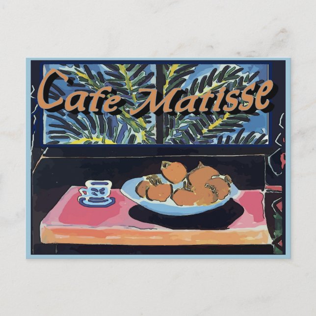 Cafe Matisse, Orangar Poster Vykort (Framsida)