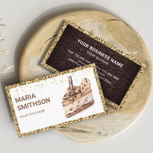 Cafe Mocha Chocolate Cake Segce Pastry Chef Bakery Visitkort