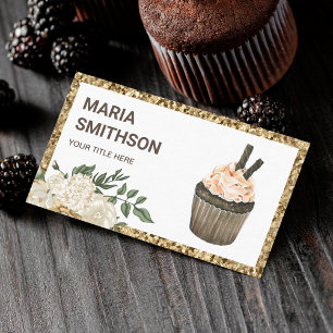 Cafe Mocha Choklad Cupcake Konditor Bagare Visitkort