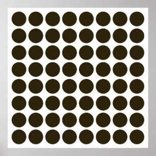 Café Mocha Neutralt Dots Poster
