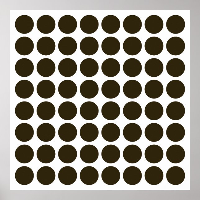 Café Mocha Neutralt Dots Poster (Framsidan)