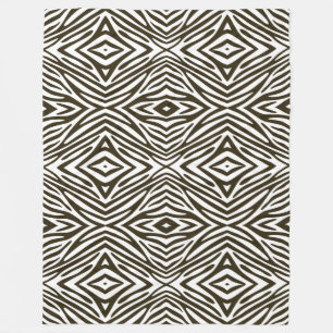 Café Mocha Neutralt Zebra Fleecefilt