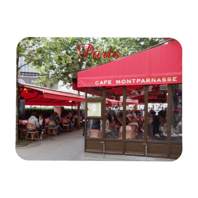 Cafe Montparnasse, Paris Flexible Photo Magnet (Horisontell)