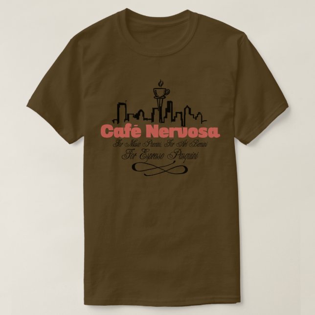 Cafe Nervosa T Shirt (Design framsida)