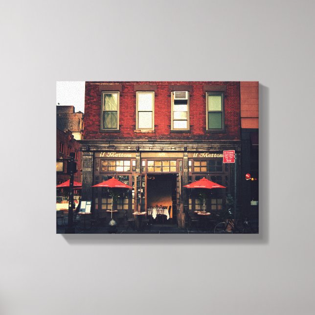 Cafe - New York City Canvastryck (Framsida)