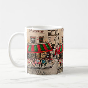 "Cafe on Rue Norvins, Montmartre" Paris Kaffemugg