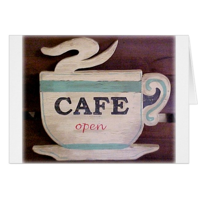 Cafe Open Hälsningskort (Framsidan Horizontal)