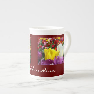 Cafe Paradis Kina Mugg Tulpan Blommor Tulpaner Benporslin Mugg