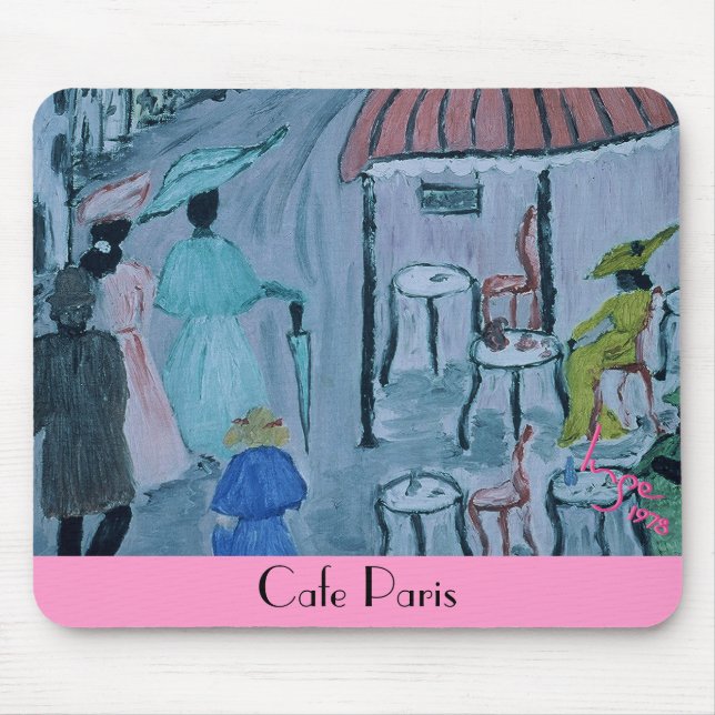 Cafe Paris, 1978 av den österrikiska konstnären In Musmatta (Framsidan)