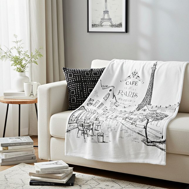 Cafe Paris Fleecefilt (Skapare uppladdad)