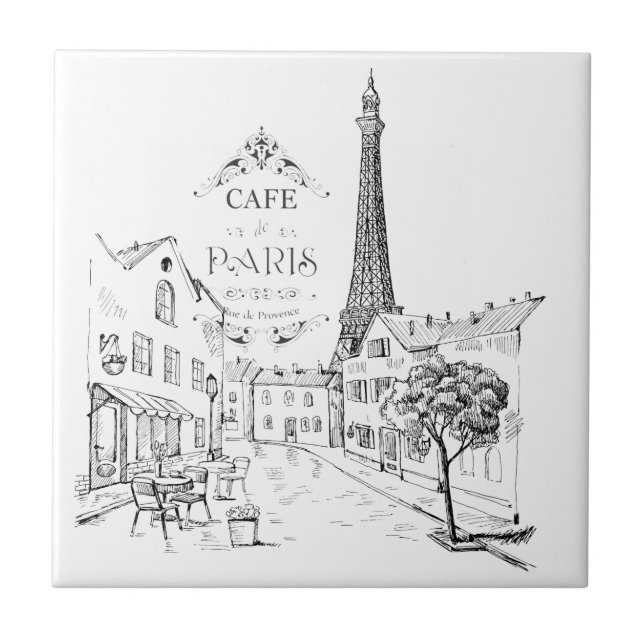 Cafe Paris Kakelplatta (Framsidan)
