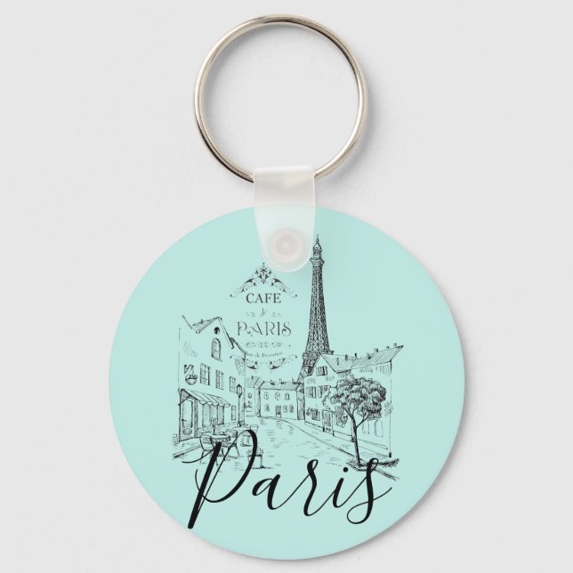 Cafe Paris Keychain Nyckelring (Framsida)