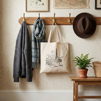 Cafe Paris Personlig Totebag Tygkasse