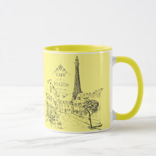 Cafe Paris Tvåtons Kaffe Mugg