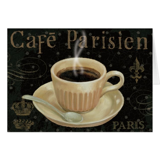 Cafe Parisien Hälsningskort (Framsidan Horizontal)