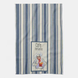 Cafe Parisienne Tjock Fransk Kock Vintage Fransk Kökshandduk