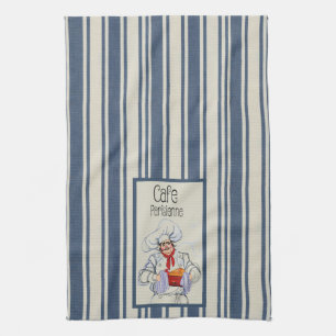Cafe Parisienne Tjock Fransk Kock Vintage Fransk Kökshandduk